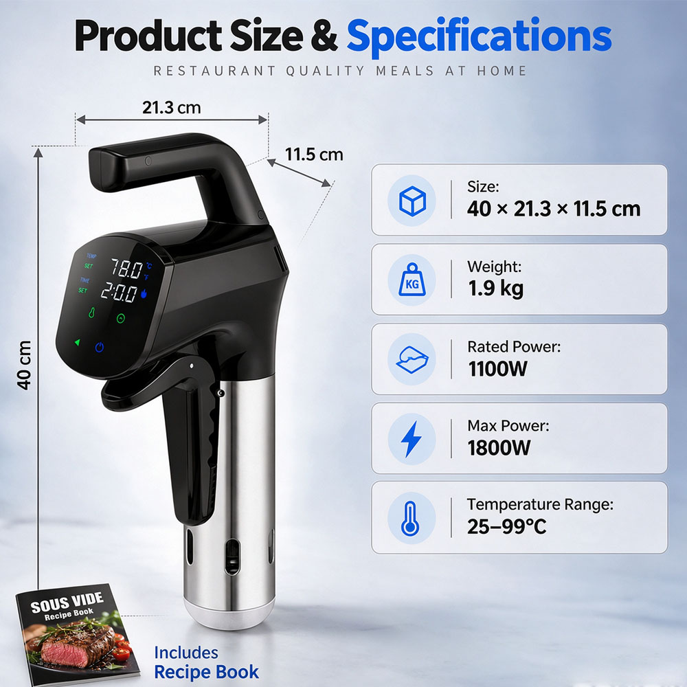 WiFi Sous Vide Cooker 1800W Im - Digital Sous Vide Precision Cooker review and price
